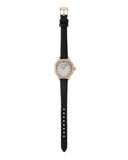 Emporio Armani Mia Mother of Pearl Dial Black Leather Strap Watch for Women - AR11598