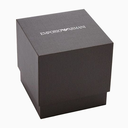 Emporio Armani Mia Mother of Pearl Dial Black Leather Strap Watch for Women - AR11598
