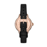 Emporio Armani Mia Mother of Pearl Dial Black Leather Strap Watch for Women - AR11598