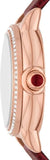 Emporio Armani Mia Mother of Pearl Dial Red Leather Strap Watch for Women - AR11646
