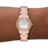 Emporio Armani Mia Mother of Pearl Dial Rose Gold Steel Strap Watch for Women - AR11671