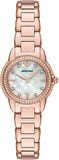 Emporio Armani Mia Mother of Pearl Dial Rose Gold Steel Strap Watch for Women - AR11671