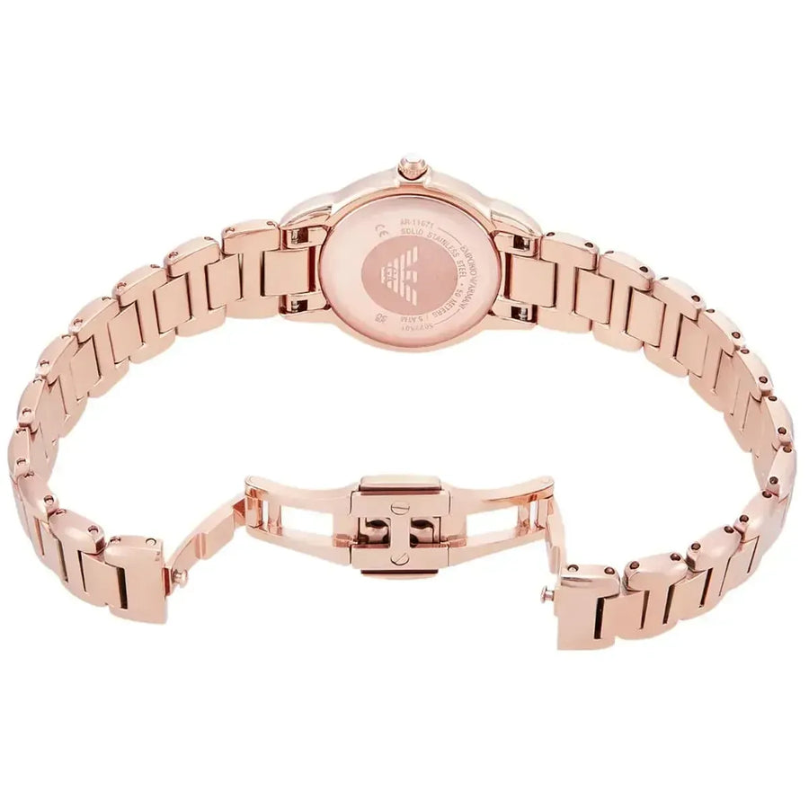 Emporio Armani Mia Mother of Pearl Dial Rose Gold Steel Strap Watch for Women - AR11671