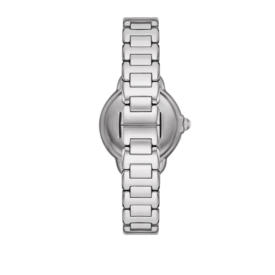 Emporio Armani Mia Three Crystals Silver Dial Silver Steel Strap Watch For Women - AR11632