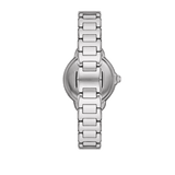 Emporio Armani Mia Three Crystals Silver Dial Silver Steel Strap Watch For Women - AR11632