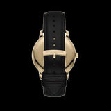 Emporio Armani Minimalist Green Dial Black Leather Strap Watch for Men - AR11601