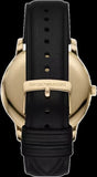 Emporio Armani Minimalist Green Dial Black Leather Strap Watch for Men - AR11601