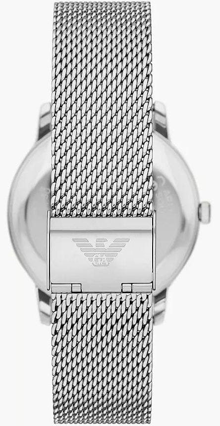 Emporio Armani Minimalist Quartz Blue Dial Silver Steel Strap Watch For Men - AR11571