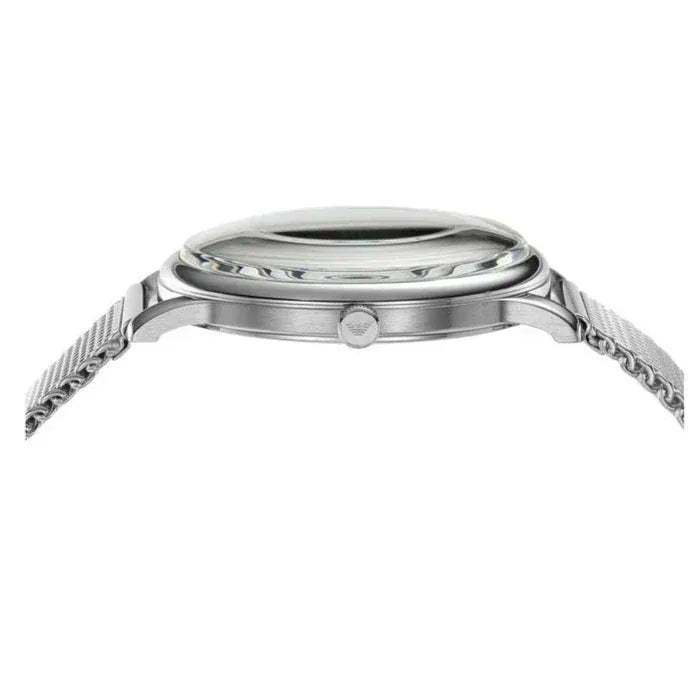Emporio Armani Minimalist Quartz Blue Dial Silver Steel Strap Watch For Men - AR11571