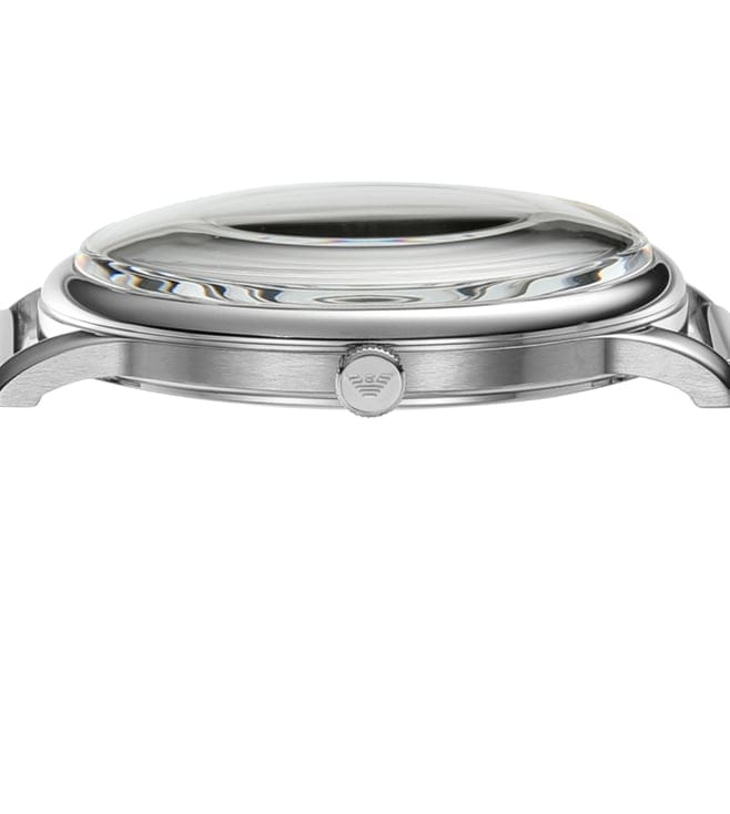 Emporio Armani Minimalist Quartz Blue Dial Silver Steel Strap Watch For Men - AR11571