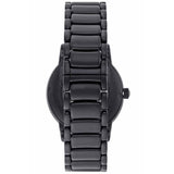 Emporio Armani Meccanico Skeleton Black Dial Black Steel Strap Watch For Men - AR60045