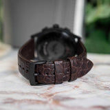 Emporio Armani Paolo Chronograph Black Dial Brown Leather Strap Watch For Men - AR11549