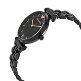 Emporio Armani Gianni T Bar All Black Diamond Dial Watch For Women - AR11245