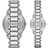 Emporio Armani Quartz White Dial Silver Steel Strap Watch For Men - AR90000