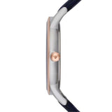 Emporio Armani Renato Analog Blue Dial Black Leather Strap Watch For Men - AR2506