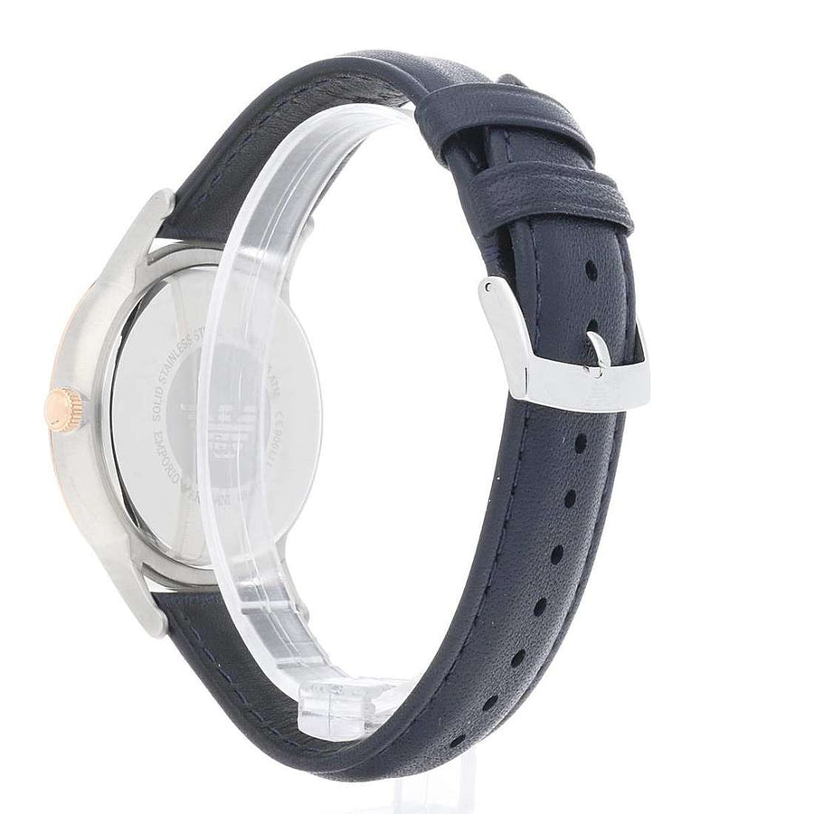 Emporio Armani Renato Analog Blue Dial Blue Leather Strap Watch For Men - AR11188