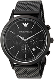 Emporio Armani Renato Chronograph Black Dial Black Mesh Bracelet Watch For Men - AR2498