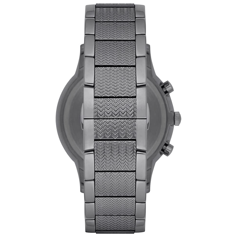 Emporio Armani Renato Chronograph Quartz Blue Dial Grey Steel Strap Watch For Men - AR2505