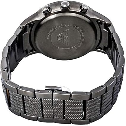 Emporio Armani Renato Chronograph Quartz Blue Dial Grey Steel Strap Watch For Men - AR2505