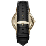 Emporio Armani Renato Quartz Grey Dial Black Leather Strap Watch For Men - AR11049