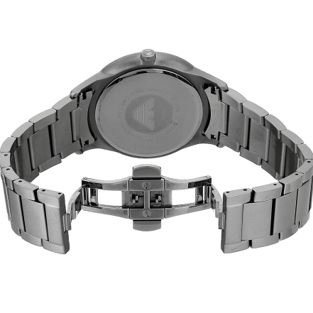 Emporio Armani Renato Quartz Grey Dial Grey Steel Strap Watch For Men - AR11120