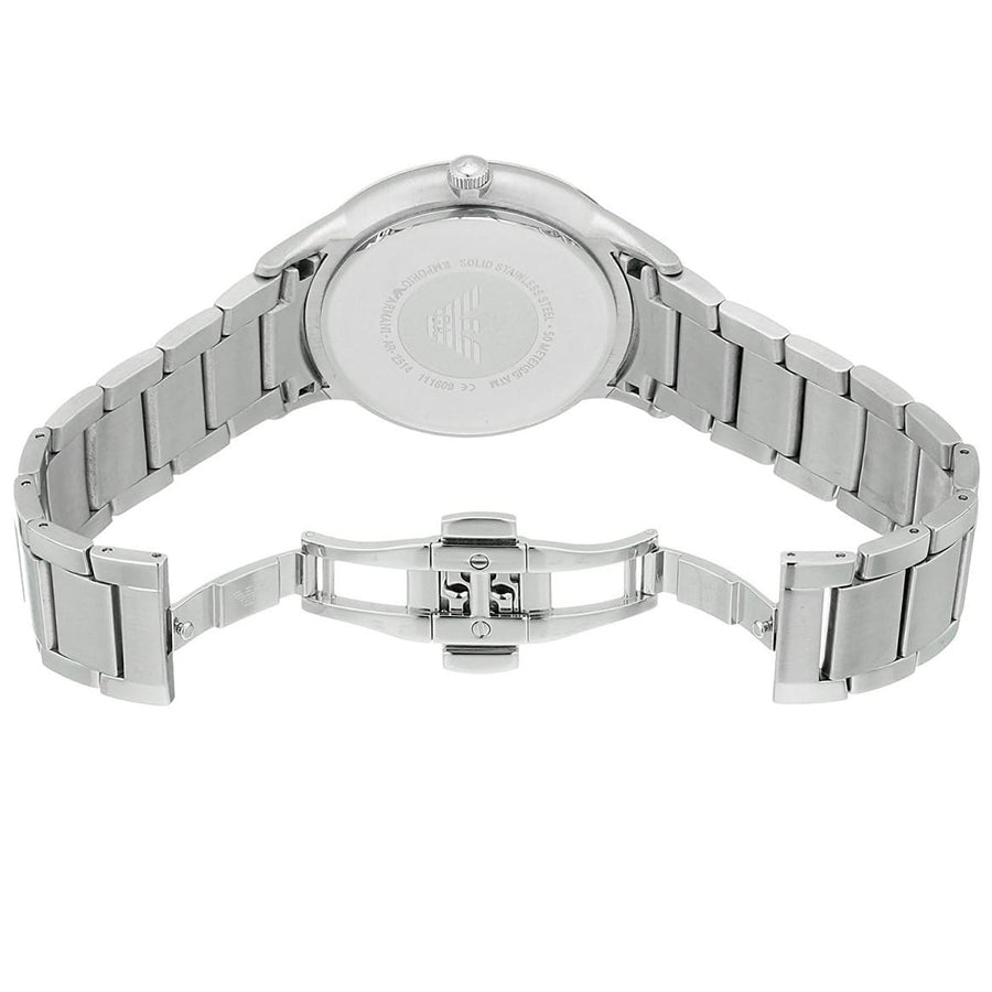 Emporio Armani Renato Quartz Grey Dial Silver Steel Strap Watch For Men - AR2514