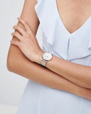 Emporio Armani Retro Mother of Pearl Dial Silver Mesh Bracelet Watch For Women - AR2067