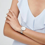 Emporio Armani Retro Mother of Pearl Dial Silver Mesh Bracelet Watch For Women - AR2067