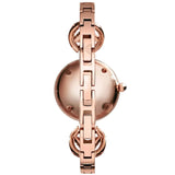 Emporio Armani Retro Quartz Silver Dial Rose Gold Steel Strap Watch For Women - AR1776
