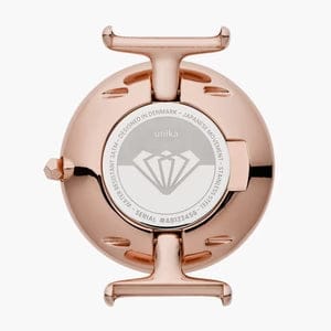 Emporio Armani Retro Quartz Silver Dial Rose Gold Steel Strap Watch For Women - AR1776