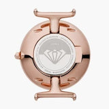 Emporio Armani Retro Quartz Silver Dial Rose Gold Steel Strap Watch For Women - AR1776