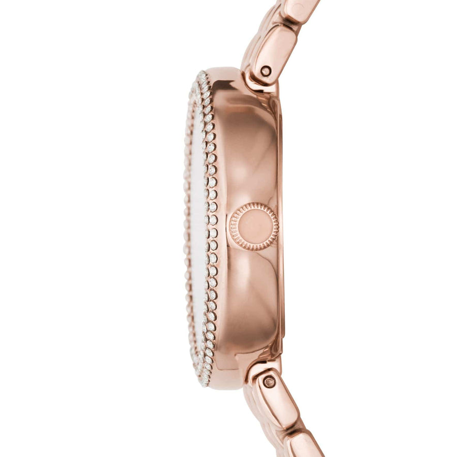 Emporio Armani Rosa Quartz Mother of Pearl White Dial Rose Gold Steel Strap Watch For Women - AR11355