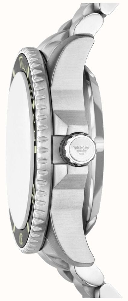 Emporio Armani Sea Explorer Blue Dial Silver Steel Strap Watch for Men - AR60087