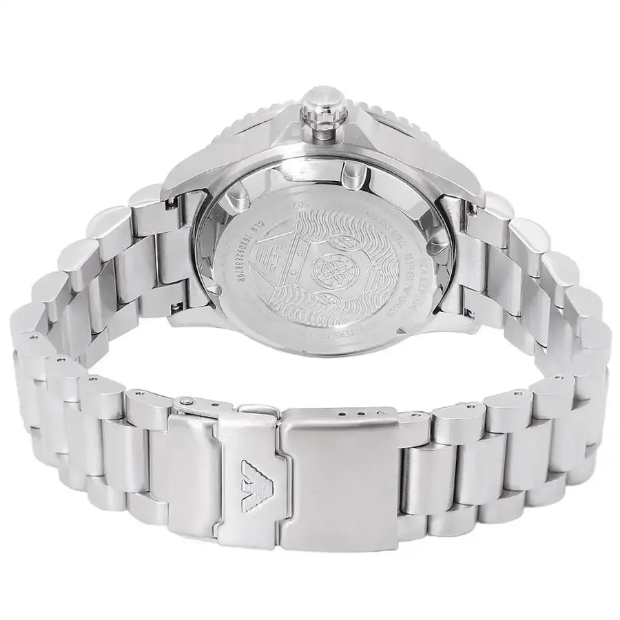 Emporio Armani Sea Explorer Blue Dial Silver Steel Strap Watch for Men - AR60087