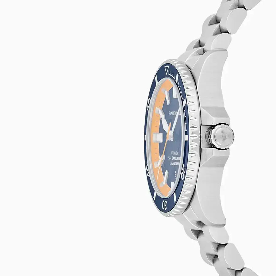 Emporio Armani Sea Explorer Blue Dial Silver Steel Strap Watch for Men - AR60090