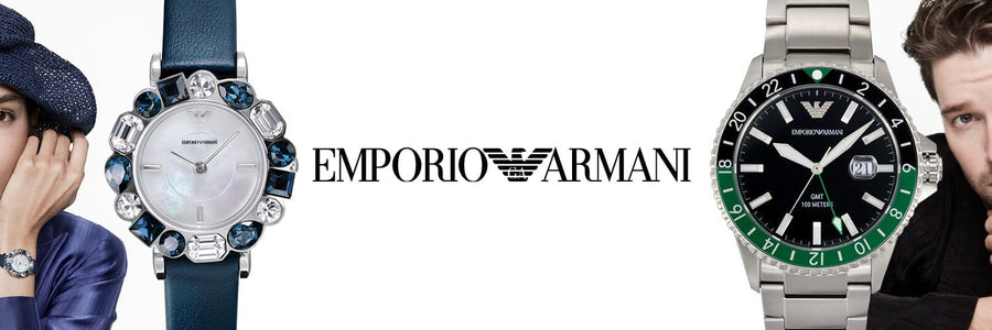 Emporio Armani Sea Explorer GMT Quartz Black Dial Silver Steel Strap Watch For Men - AR11589