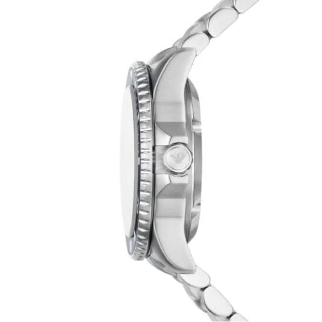 Emporio Armani Sea Explorer Green Dial Silver Steel Strap Watch for Men - AR60080