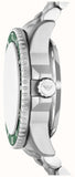 Emporio Armani Sea Explorer Green Dial Silver Steel Strap Watch for Men - AR60088