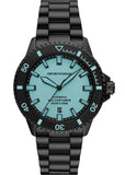 Emporio Armani Sea Explorer Turquoise Blue Dial Black Steel Strap Watch for Men - AR60084