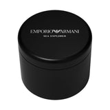 Emporio Armani Sea Explorer Turquoise Blue Dial Black Steel Strap Watch for Men - AR60084