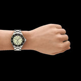 Emporio Armani Sea Explorer Yellow Dial Silver Steel Strap Watch for Men - AR60083