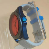 Emporio Armani Sigma Analog Orange Dial Grey Silicone Strap Watch For Men - AR11218