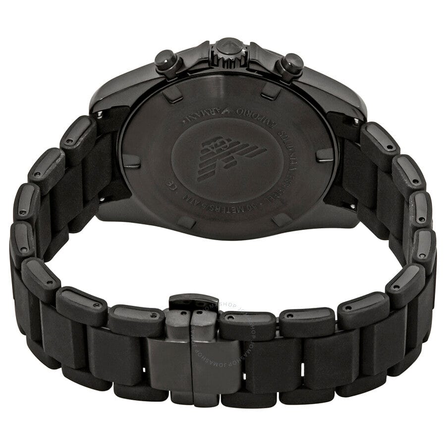 Emporio Armani Sigma Chronograph Blue Dial Black Silicone Strap Watch For Men - AR6121