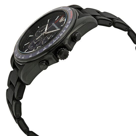 Emporio Armani Sigma Chronograph Blue Dial Black Silicone Strap Watch For Men - AR6121