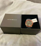 Emporio Armani Sigma Quartz Grey Dial Grey Steel Strap Watch For Men - AR11178