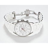 Emporio Armani Sport Chronograph White Dial White Silicone Strap Watch For Men - AR5859
