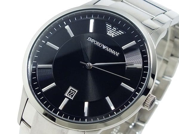 Emporio Armani Sportivo Black Dial Silver Stainless Steel Watch For Men - AR2457