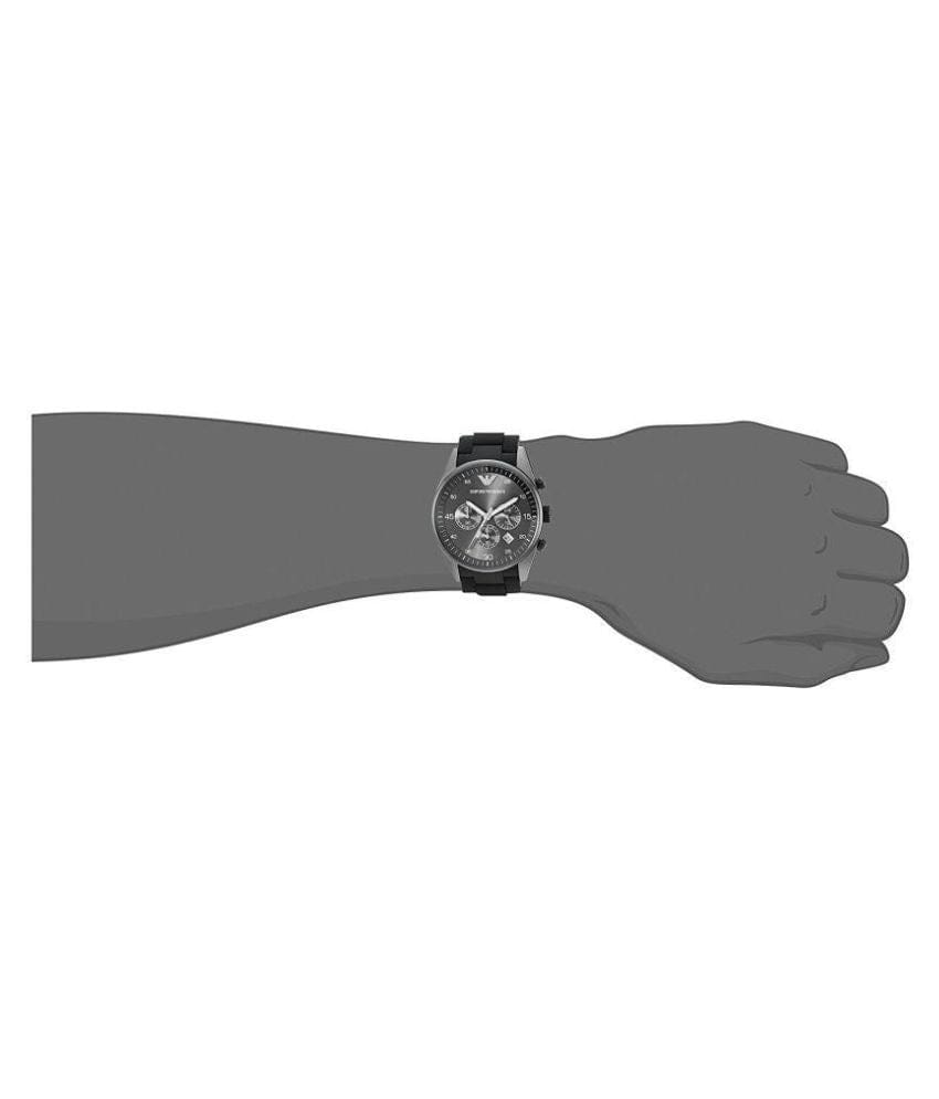 Emporio Armani Sportivo Chronograph Black Dial Black Stainless Steel Watch For Men - AR5889