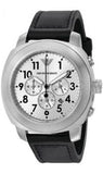 Emporio Armani Sportivo Chronograph Silver Dial Black Leather Strap Watch For Men - AR6054