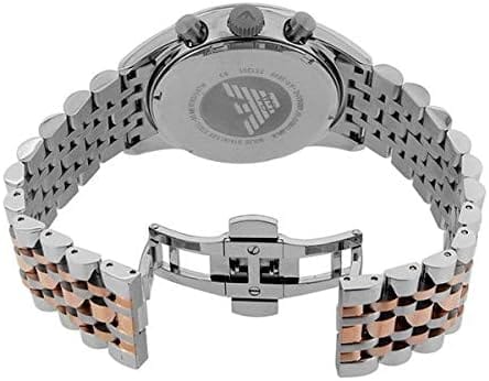 Emporio Armani Sportivo Chronograph Silver Dial Two Tone Steel Strap Watch For Men - AR5999